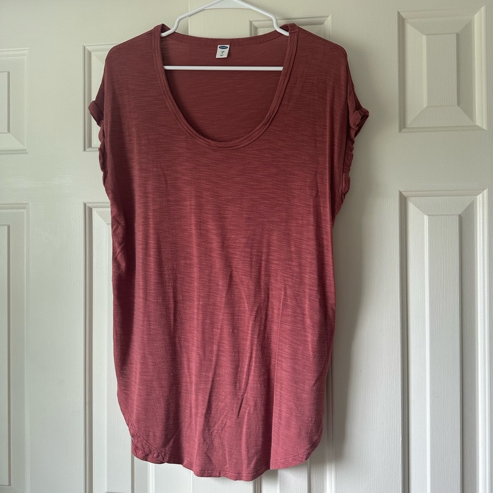 Old Navy Luxe Slub Knit Scoop Neck Tunic Tee